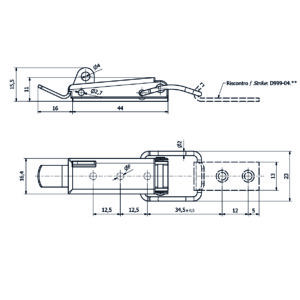 D008 Chiusura a leva lucchettabile
